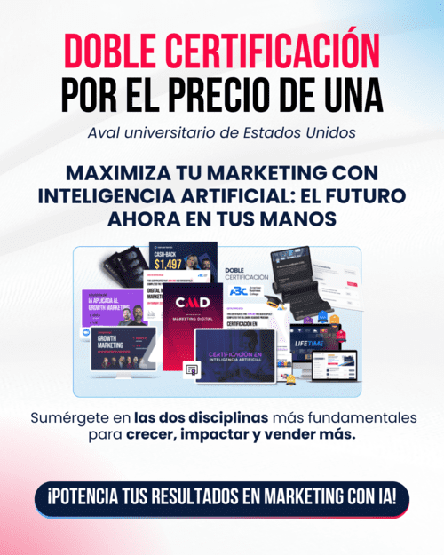 Growth Marketing con Inteligencia Artificial la certificacion doble de Vilma Núñez